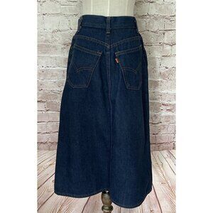 Vintage 70s 80s Levi's Orange Tab Denim A Line Midi Skirt Womens Size 10